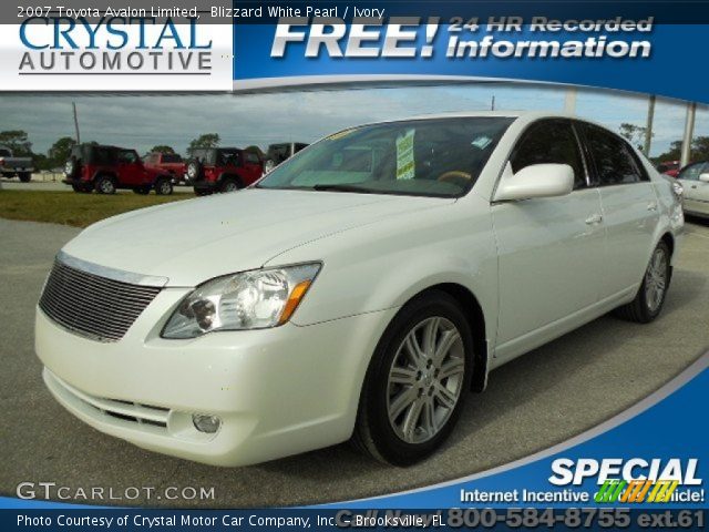2007 Toyota Avalon Limited in Blizzard White Pearl