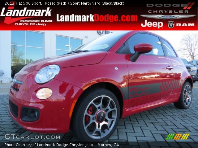 2013 Fiat 500 Sport in Rosso (Red)