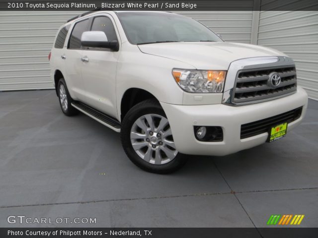 2010 Toyota Sequoia Platinum in Blizzard White Pearl