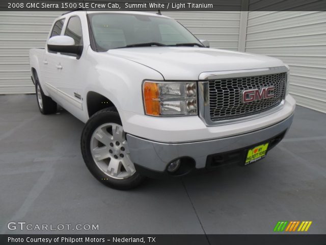 2008 GMC Sierra 1500 SLE Crew Cab in Summit White