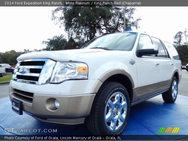 2014 Ford Expedition King Ranch in White Platinum