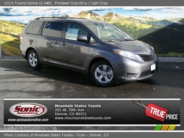 2014 Toyota Sienna LE AWD in Predawn Gray Mica