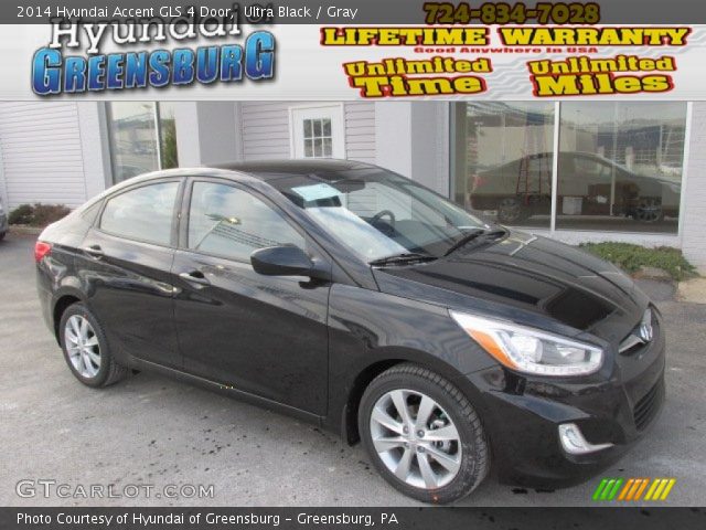 2014 Hyundai Accent GLS 4 Door in Ultra Black