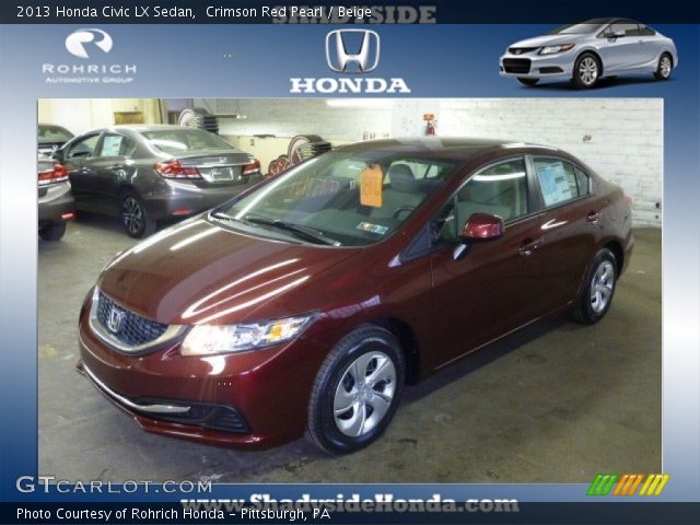 2013 Honda Civic LX Sedan in Crimson Red Pearl