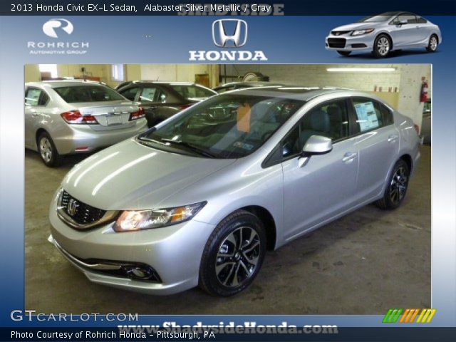 2013 Honda Civic EX-L Sedan in Alabaster Silver Metallic