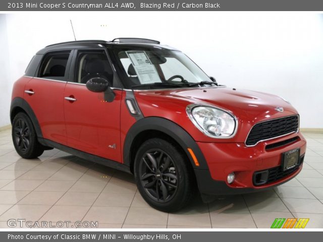 2013 Mini Cooper S Countryman ALL4 AWD in Blazing Red