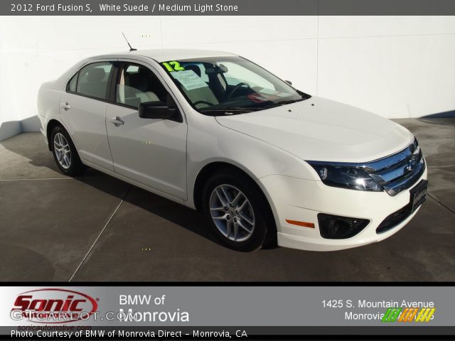 2012 Ford Fusion S in White Suede