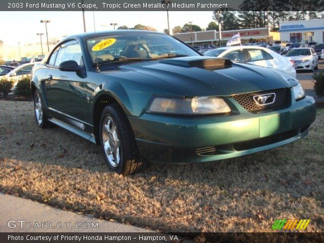2003 Ford Mustang V6 Coupe in Tropic Green Metallic
