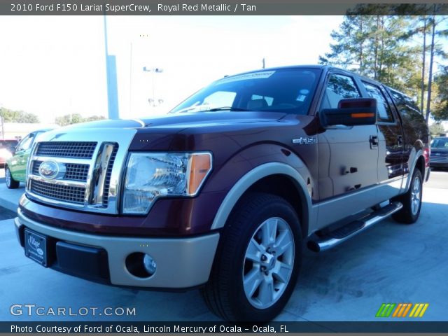 2010 Ford F150 Lariat SuperCrew in Royal Red Metallic