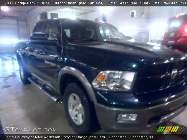 2011 Dodge Ram 1500 SLT Outdoorsman Quad Cab 4x4 in Hunter Green Pearl