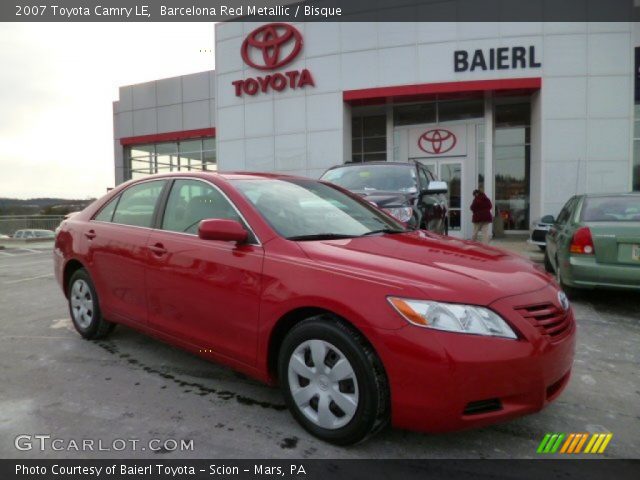 2007 Toyota Camry LE in Barcelona Red Metallic