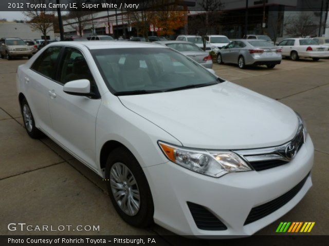 2012 Toyota Camry LE in Super White