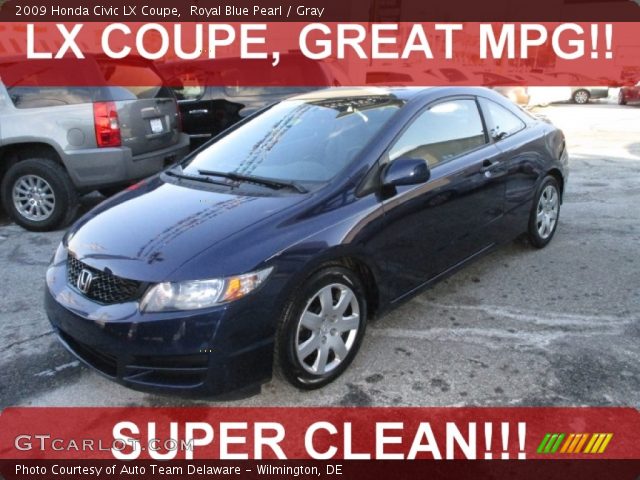 2009 Honda Civic LX Coupe in Royal Blue Pearl