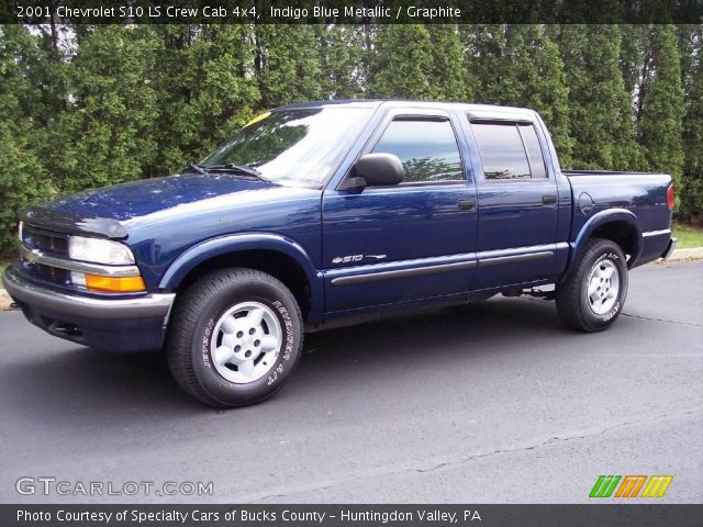 2001 Chevrolet S10 LS Crew Cab 4x4 in Indigo Blue Metallic