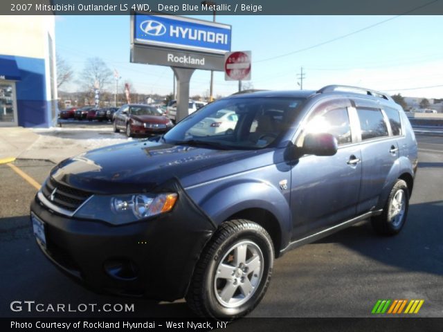 2007 Mitsubishi Outlander LS 4WD in Deep Blue Metallic