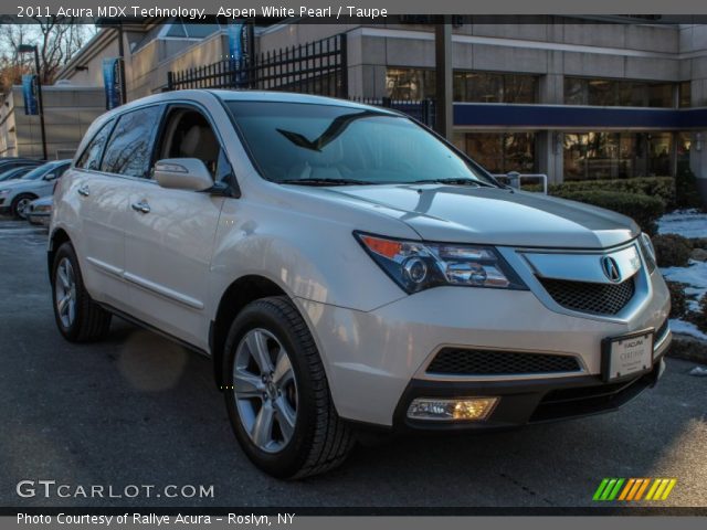2011 Acura MDX Technology in Aspen White Pearl