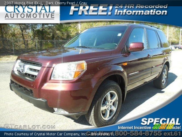 2007 Honda Pilot EX-L in Dark Cherry Pearl