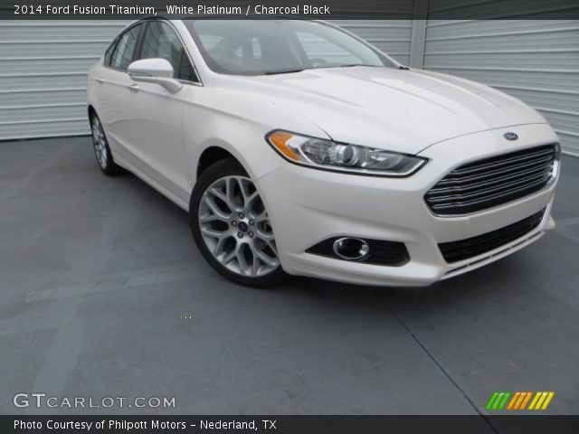 2014 Ford Fusion Titanium in White Platinum