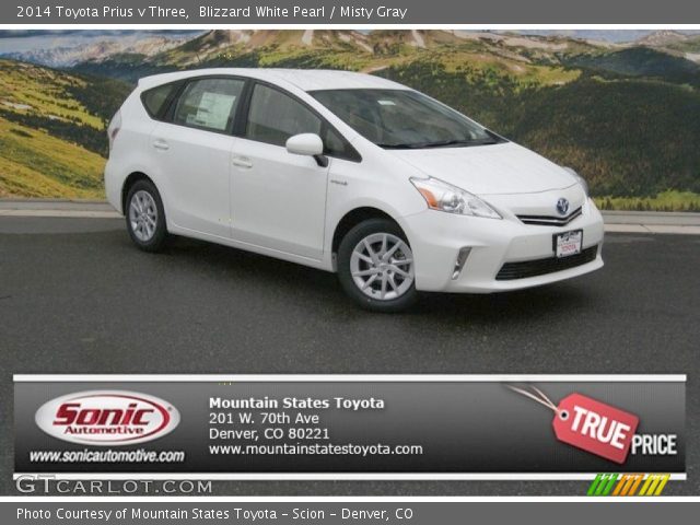 2014 Toyota Prius v Three in Blizzard White Pearl