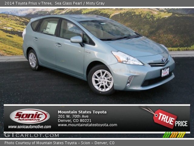 2014 Toyota Prius v Three in Sea Glass Pearl