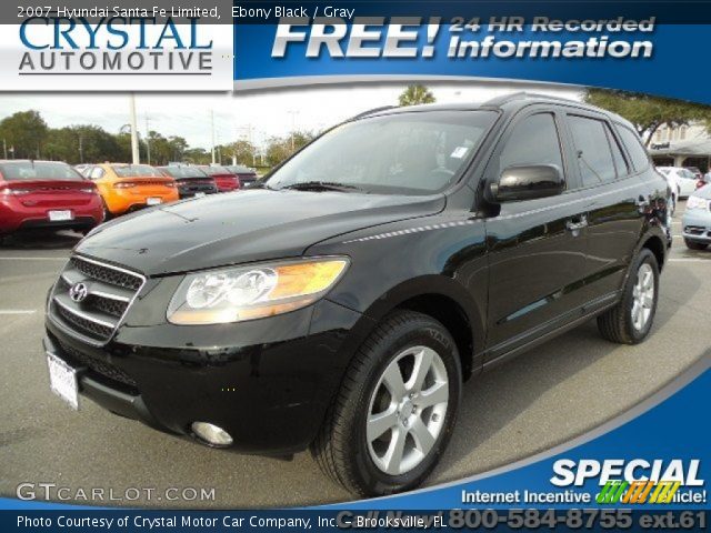 2007 Hyundai Santa Fe Limited in Ebony Black