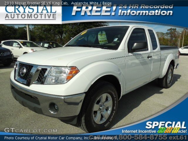 2010 Nissan Frontier SE V6 King Cab in Avalanche White