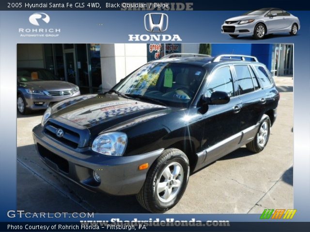 2005 Hyundai Santa Fe GLS 4WD in Black Obsidian