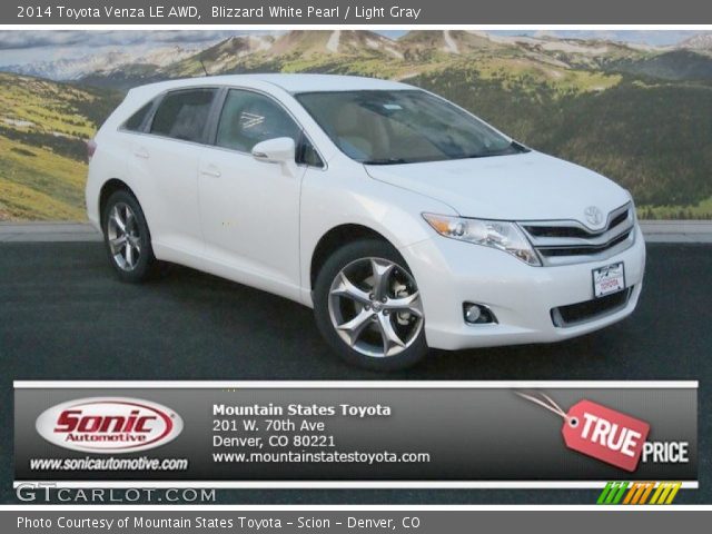 2014 Toyota Venza LE AWD in Blizzard White Pearl
