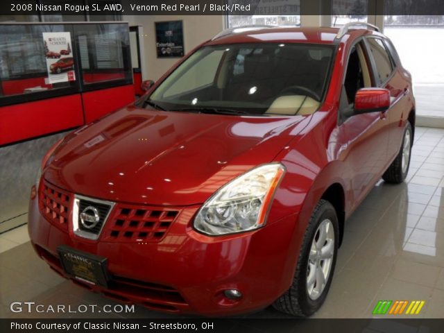 2008 Nissan Rogue SL AWD in Venom Red Pearl