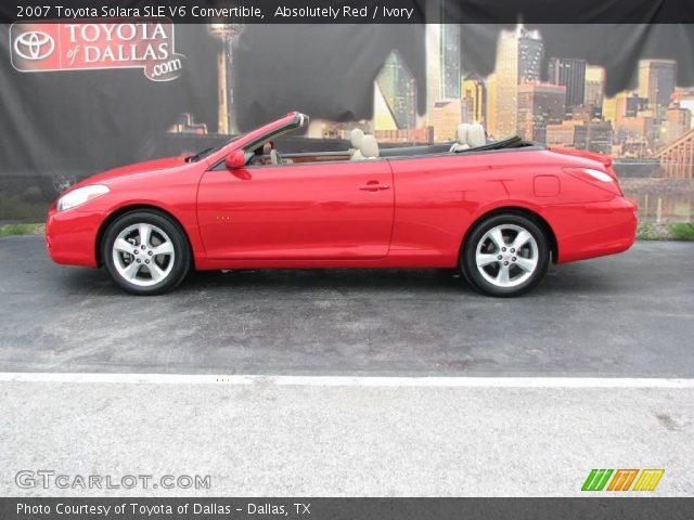2007 Toyota Solara SLE V6 Convertible in Absolutely Red