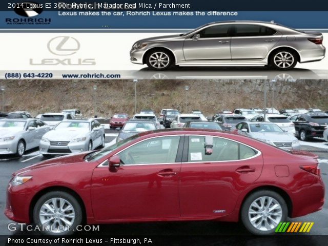 2014 Lexus ES 300h Hybrid in Matador Red Mica