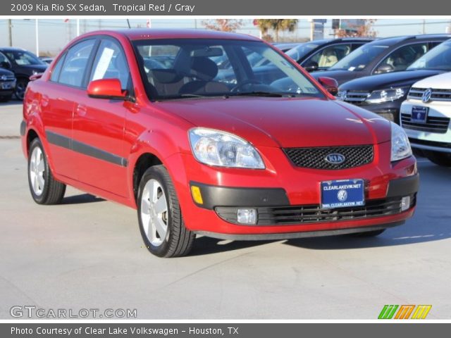 2009 Kia Rio SX Sedan in Tropical Red