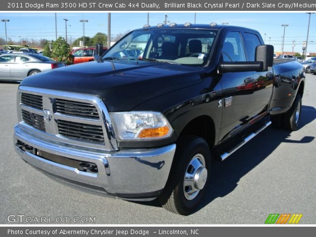 2011 Dodge Ram 3500 HD ST Crew Cab 4x4 Dually in Brilliant Black Crystal Pearl