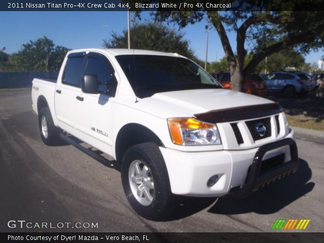 2011 Nissan Titan Pro-4X Crew Cab 4x4 in Blizzard White