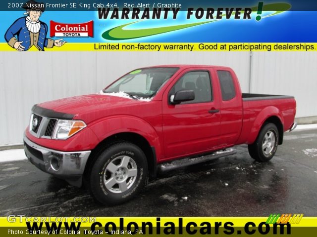 2007 Nissan Frontier SE King Cab 4x4 in Red Alert