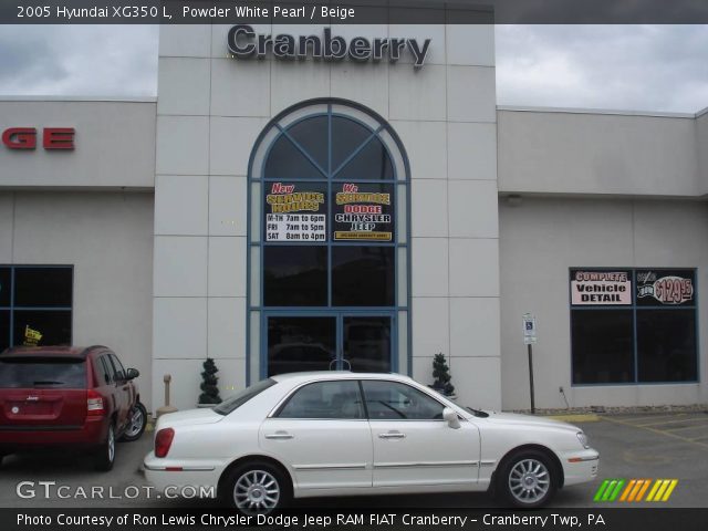 2005 Hyundai XG350 L in Powder White Pearl