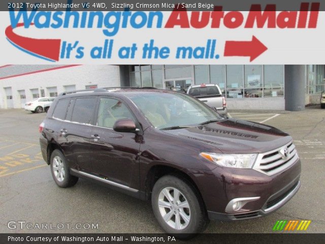 2012 Toyota Highlander V6 4WD in Sizzling Crimson Mica