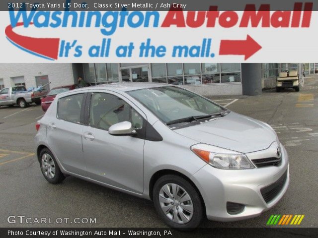 2012 Toyota Yaris L 5 Door in Classic Silver Metallic