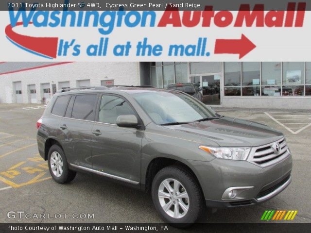 2011 Toyota Highlander SE 4WD in Cypress Green Pearl