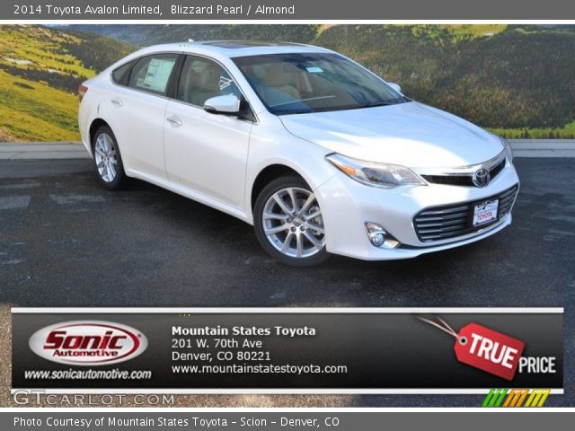2014 Toyota Avalon Limited in Blizzard Pearl