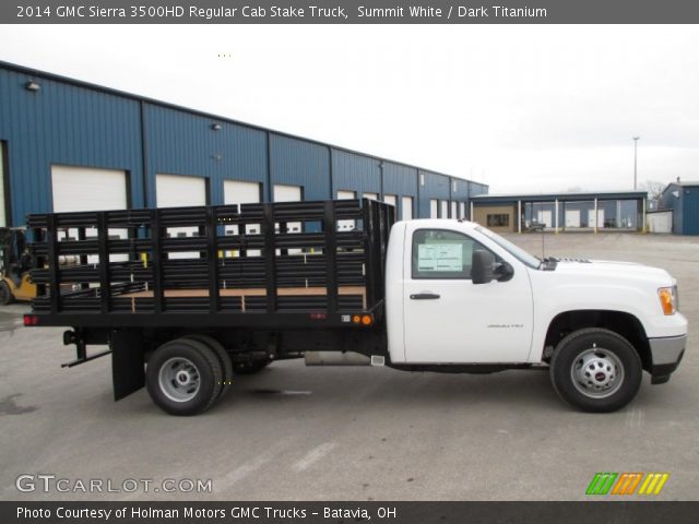 2014 GMC Sierra 3500HD Regular Cab Stake Truck in Summit White