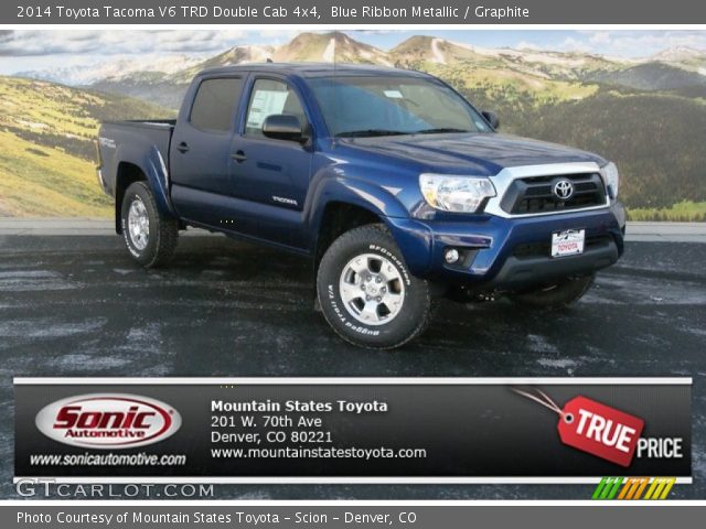 2014 Toyota Tacoma V6 TRD Double Cab 4x4 in Blue Ribbon Metallic