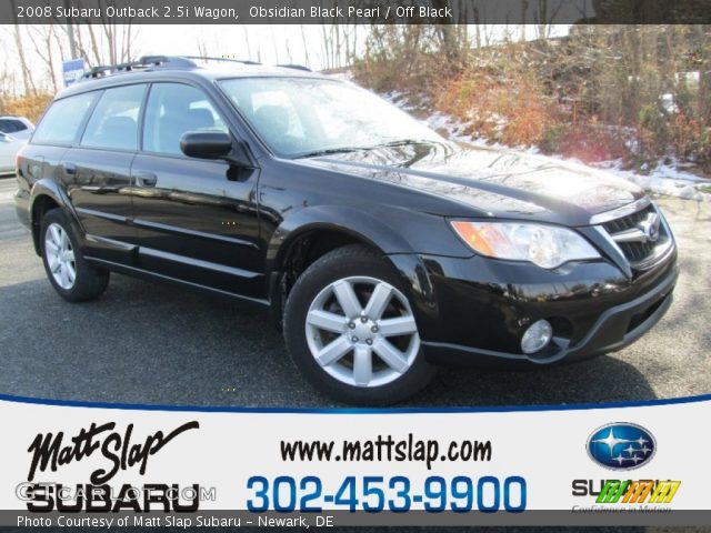2008 Subaru Outback 2.5i Wagon in Obsidian Black Pearl