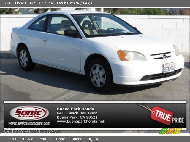 2003 Honda Civic LX Coupe in Taffeta White