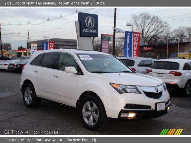 2011 Acura MDX Technology in Aspen White Pearl