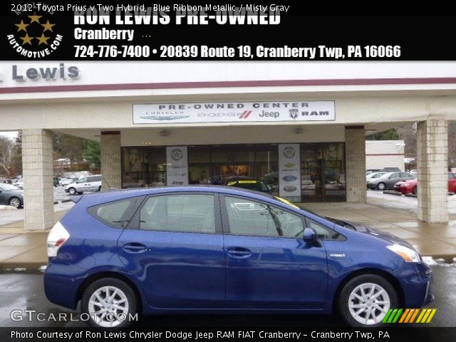 2012 Toyota Prius v Two Hybrid in Blue Ribbon Metallic