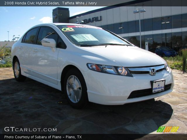 2008 Honda Civic Hybrid Sedan in Taffeta White