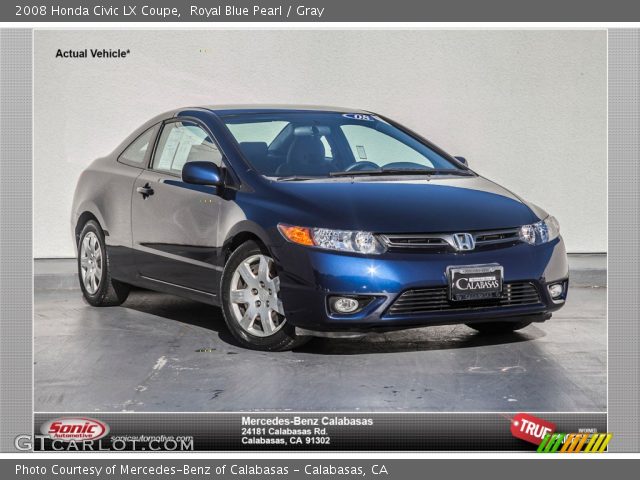 2008 Honda Civic LX Coupe in Royal Blue Pearl