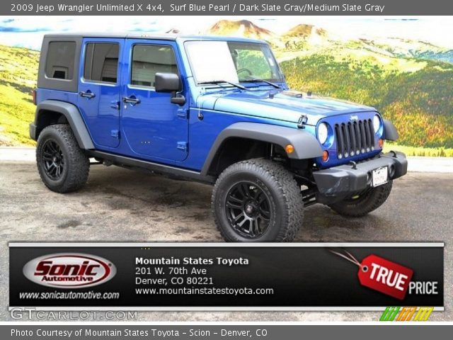 2009 Jeep Wrangler Unlimited X 4x4 in Surf Blue Pearl