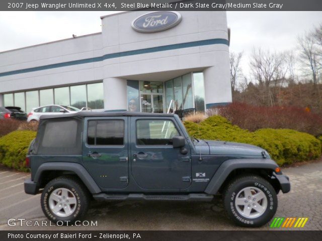 2007 Jeep Wrangler Unlimited X 4x4 in Steel Blue Metallic